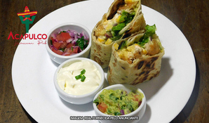 Arriba muchachos! Burrito Acapulco especial trazendo pra você todo o sabor da cozinha mexicana, no Acapulco Mexican Pub, válido de terça a sábado