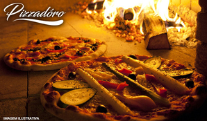 Rodízio de pizzas forno à lenha, buffet livre de massas, saladas na Pizzaria Pizzadoro, em anexo ao Criciúma Shopping com playground, válido de terça a quinta