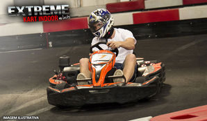 É hora de reunir a galera! 8 minutos de muita adrenalina no Extreme Kart Indoor No Limits em anexo ao Nações Shopping válido de segunda a sexta