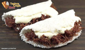 Café da manhã, almoço ou jantar garantido! Tapioca salgada ou doce + caldo de cana ou suco de laranja no Giassi Santa Bárbara, válido todos os dias para consumo no local