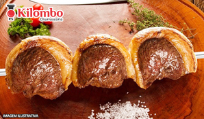 Gente que ama Churrasco! Almoço com espeto corrido de carnes nobres, buffet livre de pratos quentes, saladas e sobremesas na Churrascaria Kilombo, válido aos sábados e domingos
