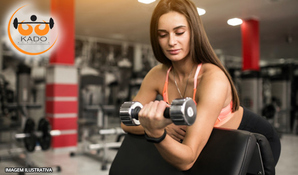 O corpo alcança o que a mente acredita! 1 mês de treino livre para qualquer modalidade na Kado Academia, válido de segunda a sábado