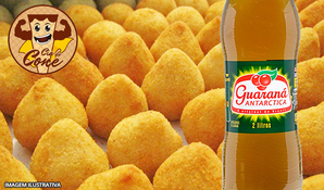 Festa garantida! 100 mini coxinhas + refrigerante 2l na Cia do Cone, válido de segunda a sexta para consumo ou retirada no local