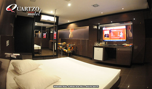 Período de 2 horas na suíte gran luxo no Quartzo Motel Criciúma com banheira de hidromassagem e muito mais, válido de domingo a sexta