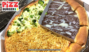 Que tal uma pizza pra hoje?! Pizza grande de 12 fatias na PizzBurger no centro de Criciúma, válido de domingo a quinta para retirada no local ou tele-entrega*