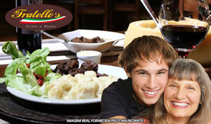 Dia das mães com almoço garantido! Sequência de massas, risotos e carnes, sobremesas, na Cantina Fratello´s válido exclusivamente para domingo 12 de Maio