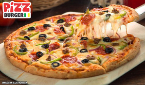 Que tal uma pizza pra hoje?! Pizza média 30cm na PizzBurger no centro de Criciúma, válido de segunda a sexta para retirada no local