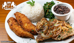Almoço garantido! Buffet livre com churrasco, cubas quentes, saladas e sobremesas, válido de segunda a sábado na Família Factory