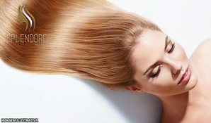 Um trio que vai salvar o seu cabelo! Tratamento repositor de colágeno com corte de limpeza de pontas + escova na Splendore Hair & Beauty, válido de terça a sábado
