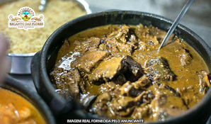 Comida farta e muita natureza! Almoço com buffet livre no Restaurante Colonial Recanto das Flores no Morro Azul em Jaguaruna válido aos domingos