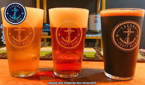 Mar Grosso/Laguna: 3 chopps artesanais 300ml (11 variedades) na Cervejaria Laguna Craft Beer, válido de quarta a sábado