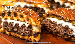Mar Grosso/Laguna: Hambúrguer artesanal Beef Burguer + batatas rústicas no Beef Market Laguna, válido de quinta a domingo para consumo no local