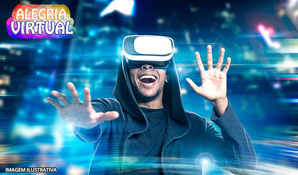 Simulador de realidade virtual! 20 minutos de diversão com mais de 10 opções de jogos na Alegria Virtual no Criciúma Shopping, válido de segunda a segunda
