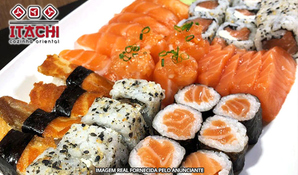 Novidade para quem ama sushi! Combinado com 48 peças de sushi no Itachi Cozinha Oriental, válido todos os dias para retirada no local