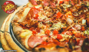 Hoje é dia de pizza! Pizza grande 12 fatias + pizza baby doce + refrigerante 1,5l no Mr. Pizza's Delivery, válido de terça a domingo para retirada no local ou tele-entrega*