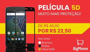 PELÍCULA 5D FLEXÍVEL para deixar seu Celular protegido contra arranhões e quedas, você encontra na BigPhone no Centro de Criciúma