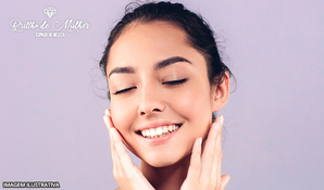 Limpeza de pele com alta frequência profunda com extração de cravos e espinha + peeling de diamante no Salão Brilho de Mulher, válido de terça a sábado