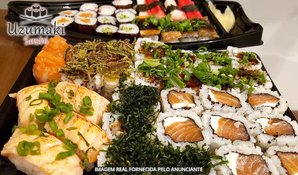Novidade para quem ama sushi! Combinado com 62 peças de sushi no Uzumaki Sushi, válido todos os dias para consumo ou retirada no local e tele-entrega*