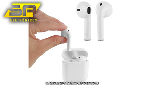 O fone de ouvido mais moderno do momento! Fone de ouvido AirPods I7-mini 5.0 Bluetooth na SA Eletrônicos e Smartphones, válido de segunda a sábado