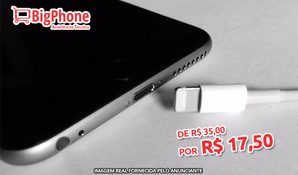 3 modelos de cabo USB para você escolher! Cabo USB para iPhone, Cabo tipo C ou Cabo Micro USB (Samsung, Motorola ou LG) na BigPhone no Centro de Criciúma