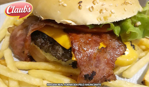 Novidade! Burger de costela grelhado na churrasqueira no Claub's Lanches, válido de quarta a segunda para consumo ou retirada no local