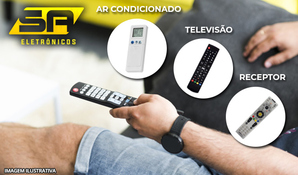 Escolha o seu controle remoto! Controle de TV, ar condicionado ou receptor na SA Eletrônicos e Smartphones, válido de segunda a sábado