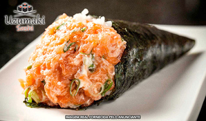 Novidade para quem ama sushi! Combinado com 2 temakis e 20 peças de hot filadélfia no Uzumaki Sushi, válido todos os dias para consumo ou retirada no local e tele-entrega*