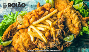 Ponta da Barra - Laguna! Frutos do mar com camarão, lula, marisco, isca de peixe e bolinho de siri + acompanhamentos, no Restaurante Boião, válido de terça a domingo