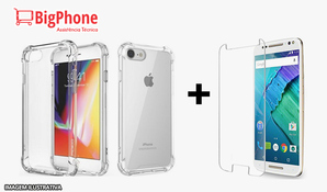 Combo! Uma capinha + película de vidro, na BigPhone no Centro de Criciúma