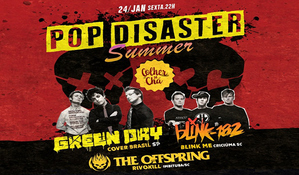 Ingresso unissex para curtir o GREENDAY COVER BRASIL + Especial Blink 182, pela Blinkme e o The Offspring pela banda Rivokill, na sexta dia 24/01, no Colher de Chá em Içara