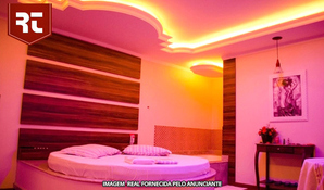 Feito para seu conforto e prazer! Suíte super luxo com banheira de hidromassagem para o período de 3 horas no Rit´s Motel em Içara, válido de segunda a segunda