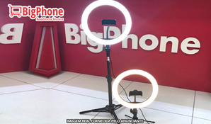 O acessório que deixa a selfie perfeita e virou febre! Ring light com dois modelos de tripé na BigPhone no Centro de Criciúma, válido de segunda a sexta