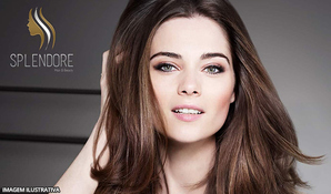 Terapia de infusão de queratina com escova e corte bordado na Splendore Hair & Beauty, válido de terça a sábado