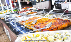 Sabor de comida caseira! Almoço buffet livre com arroz, feijão, massas, saladas, 5 opções de carnes e sobremesas no Restaurante Good Point, válido de segunda a sexta