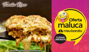 Oferta Maluca para DOMINGO! Almoço buffet livre de carnes, massas, risotos, frios, saladas e sobremesas no Restaurante Família Rosso