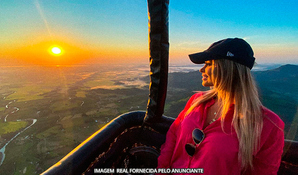 Torres - RS! Operação total 2h30m: Voo de Balão para 2 pessoas, garantindo muita emoção e aventura com lindas fotos, junto da Canyons e Balões Adventure Group, em até 18 vezes no cartão*
