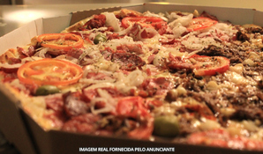 PIZZARIA PIZZADORO: pizza gigante 40cm e 12 fatias, válido de terça a domingo para retirada no local ou tele-entrega*