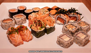 HANAMI COZINHA ORIENTAL: combo mix da casa com 20 peças de sushis, válido de segunda a sábado para consumo ou retirada no local