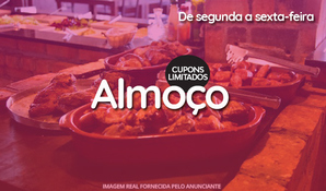 FAMÍLIA ROSSO RESTAURANTE E PIZZARIA: ALMOÇO sistema buffet livre com saladas, frios, massas, carnes, pratos quentes, pratos vegetarianos e sobremesas, válido de segunda a sexta