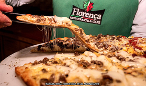 RESTAURANTE E PIZZARIA FLORENÇA: rodízio de pizzas salgadas e doces (forno a lenha) com buffet livre de pratos quentes, carnes, saladas e acompanhamentos