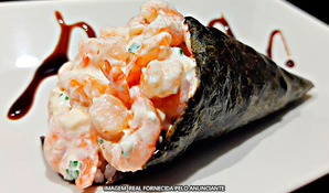 MIZARU SUSHI: temaki de camarão válido para tele-entrega* Criciúma, Siderópolis, Nova Veneza e Forquilhinha