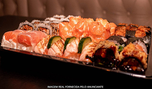SUSHI BAR OSAKA: combinado de sushi com 40 peças (hossomaki, joy, filadélfia, folha de arroz, niguiri, uramaki e hot)