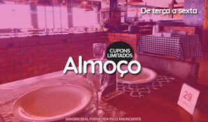 FAMÍLIA ROSSO RESTAURANTE E PIZZARIA: ALMOÇO sistema buffet livre com saladas, frios, massas, carnes, pratos quentes, pratos vegetarianos e sobremesas, válido de terça a sexta