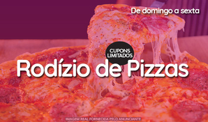 RESTAURANTE E PIZZARIA FAMÍLIA ROSSO: rodízio de pizzas com buffet livre de massas, risotos, acompanhamentos, frios, saladas e sobremesas, válido de domingo a sexta