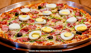 MUMBAY PIZZA & SUSHI: pizza tradicional média, grande ou família até 20 fatias