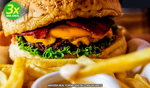 MALAGUETA GASTROBAR: hambúrguer artesanal com batata frita e refrigerante