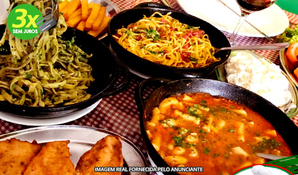 RISTORANTE PIATO DE PARMA: sequência de massas com acompanhamentos e filé de frango à milanesa