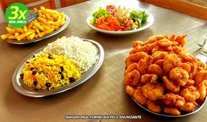 RESTAURANTE E PIZZARIA ESPETINHO DE OURO: almoço ou jantar com camarão à milanesa e acompanhamentos para 2 pessoas