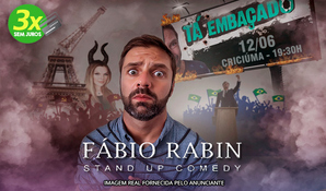 CUPONS LIMITADOS - Ingresso para o espetáculo Tá Embaçado de Fábio Rabin, no Teatro Elias Angeloni