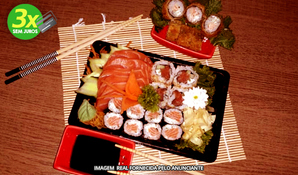 KAZOKU SUSHI: combinado de sushi com 20, 30, 50, 80 ou 100 peças